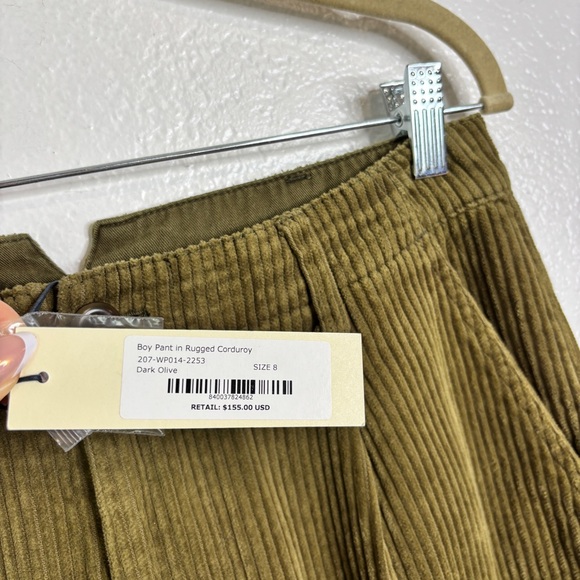 NWT ALEX MILL Boy Pant in Rugged Corduroy - Dark Olive - Size 8 - Picture 10 of 13